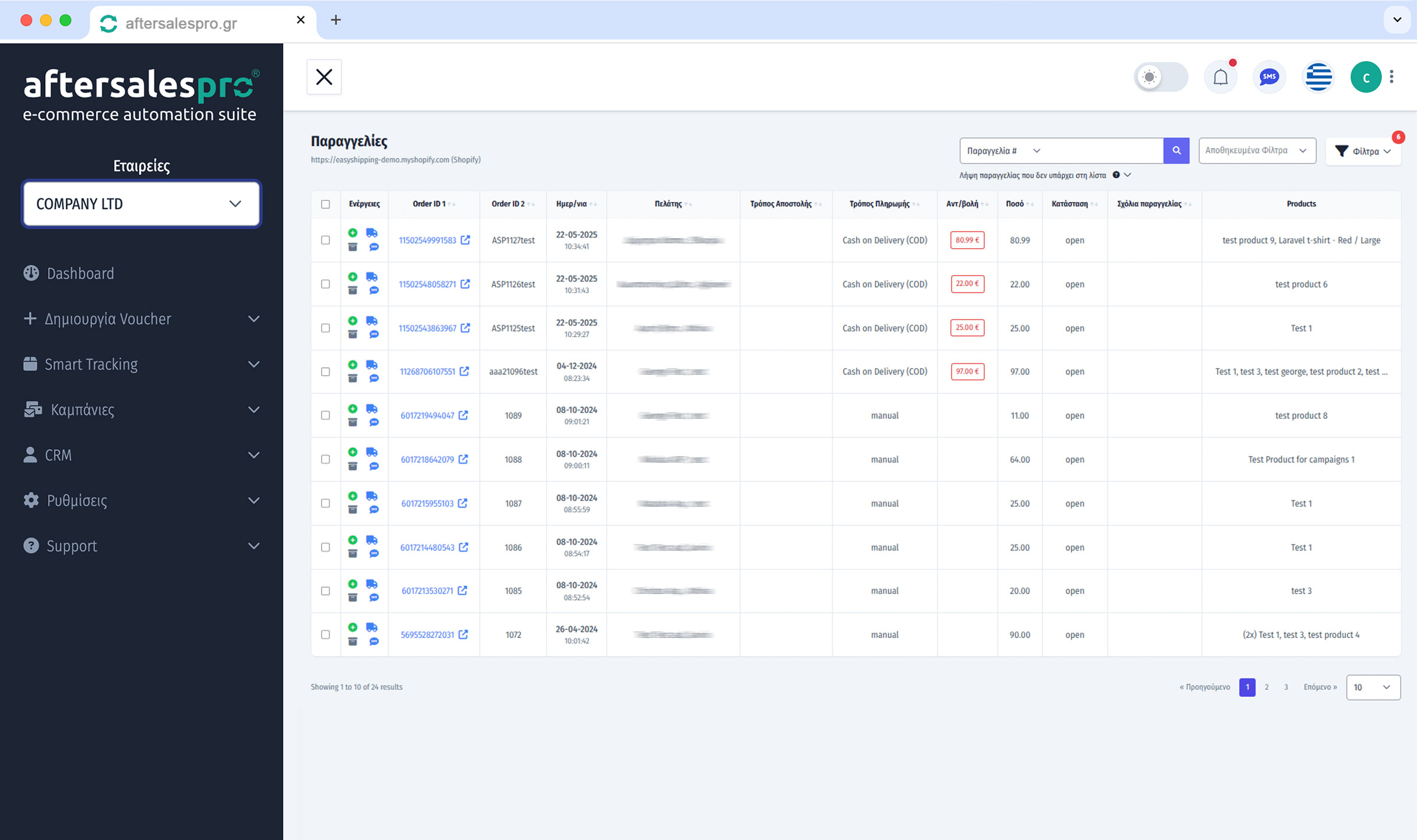 Sync orders, products, customers etc.